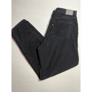 Levi's Strauss Pants Womens 33 x 30 Black Cotton Corduroy Straight Leg Jeans